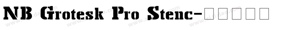 NB Grotesk Pro Stenc字体转换